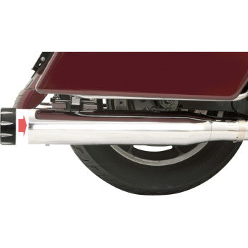 BASSANI XHAUST 4" Quick Change Series Slip-On Mufflers - Chrome - '95-'16 TOURING