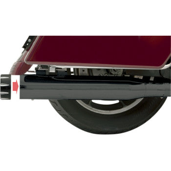 BASSANI XHAUST 4" Quick Change Series Slip-On Mufflers - Black - '95-'16 TOURING