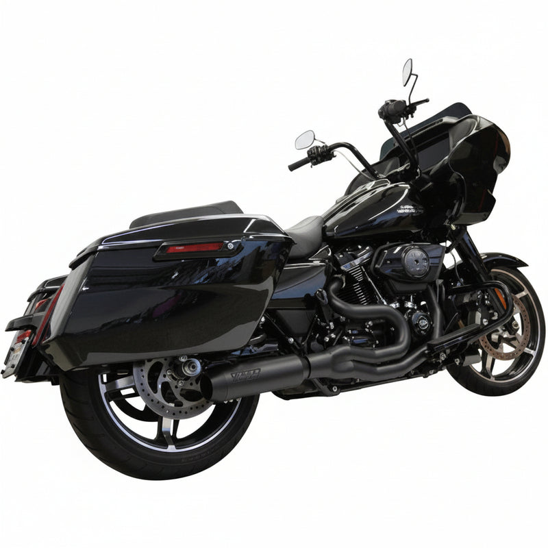 BASSANI XHAUST 1F98B2 2-into-1 Mid-Length Super Bike Exhaust System - 4" Muffler - M8 Touring (Pre-Order)
