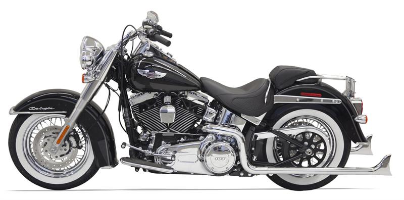 BASSANI XHAUST True Duals Exhaust System with 1-7/8" Fishtail Mufflers - without Baffles - 36" - '89-'17 SOFTAIL
