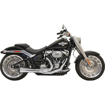 BASSANI XHAUST 2-into-1 Road Rage Exhaust System - Chrome - '18-'21 SOFTAIL