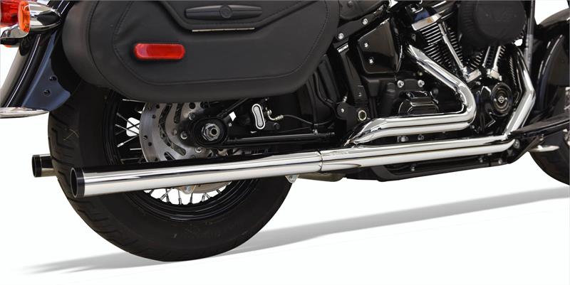 BASSANI XHAUST 2:2 Dual Exhaust System - Straight Mufflers - '18-'24 SOFTAIL