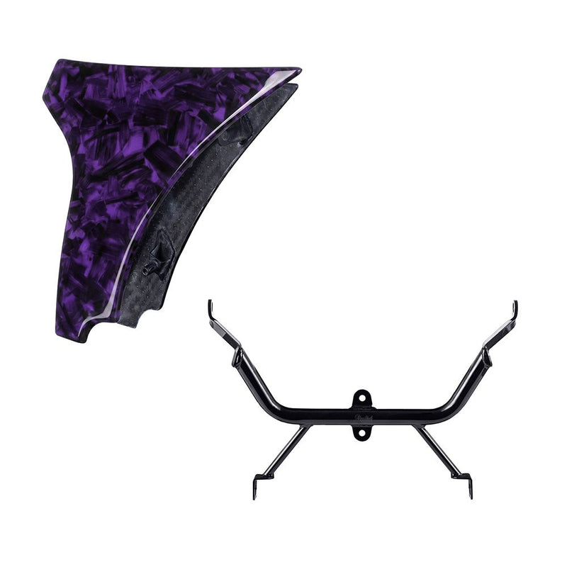 Advanblack Carbon Fiber Side Spoiler Panel Fairings with Support Bracket for '23.5Up Harley Road Glide
