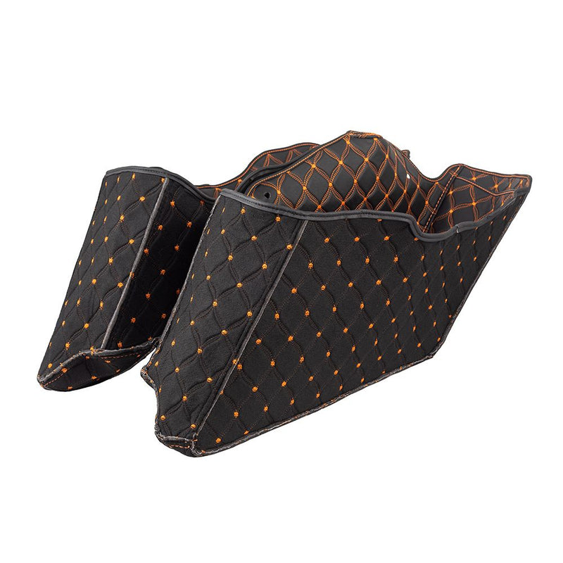 Advanblack Custom Stitching Liner Kit Fit for 2014+ OEM Tapered Stretched Saddlebag Bottoms