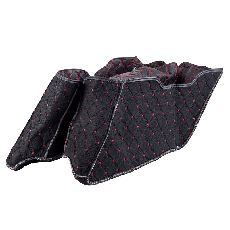 Advanblack Custom Stitching Liner Kit Fit for 2014+ OEM Tapered Stretched Saddlebag Bottoms