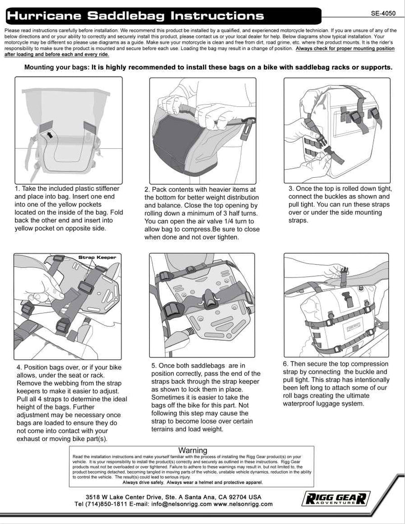 NELSON RIGG Hurricane Adventure Saddlebags