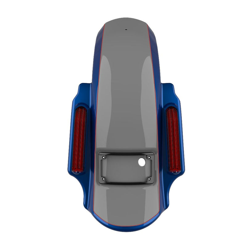 Advanblack Custom Two Tone Dominator Stretched Rear Fender For 2014-2023 Harley Davidson Touring