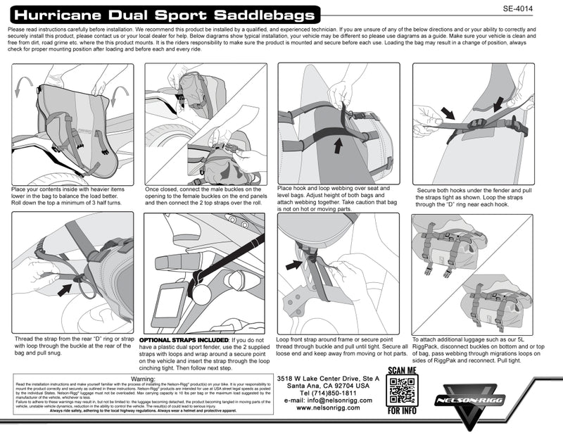 NELSON RIGG Hurricane Dual Sport Saddlebags
