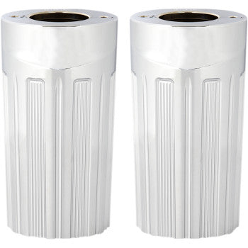 ARLEN NESS Aluminum Standard Length Fork Boot Covers - Chrome - 10-Gauge - '86-'13 FLH