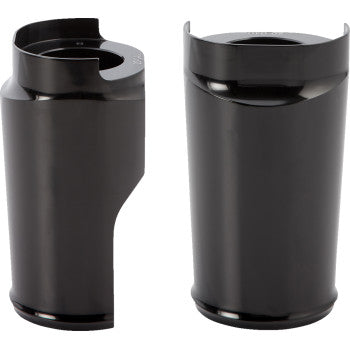 ARLEN NESS Fat Tire Fork Boot Cover - Black Anodized - Smooth - '14-'24 FLH/FLT
