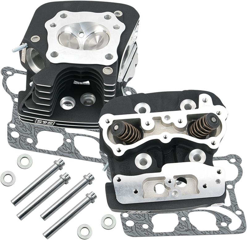 S&S CYCLE Super Stock* Cylinder Heads - Twin Cam - Black