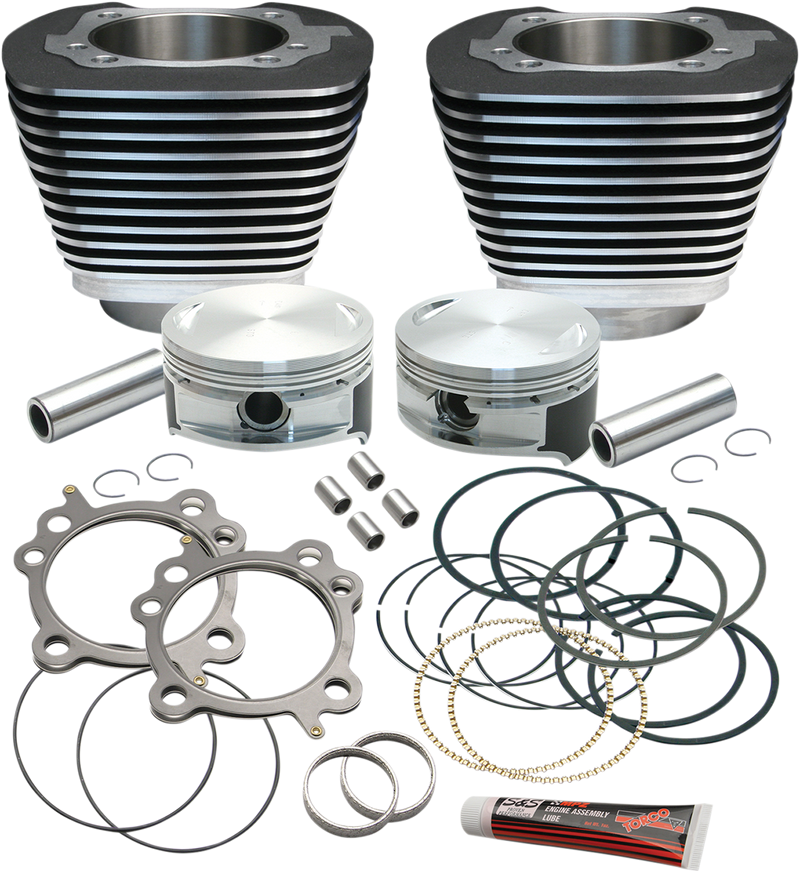 S&S CYCLE Cylinder & Piston Replacement for S&S 106" Stroker Kit - Black
