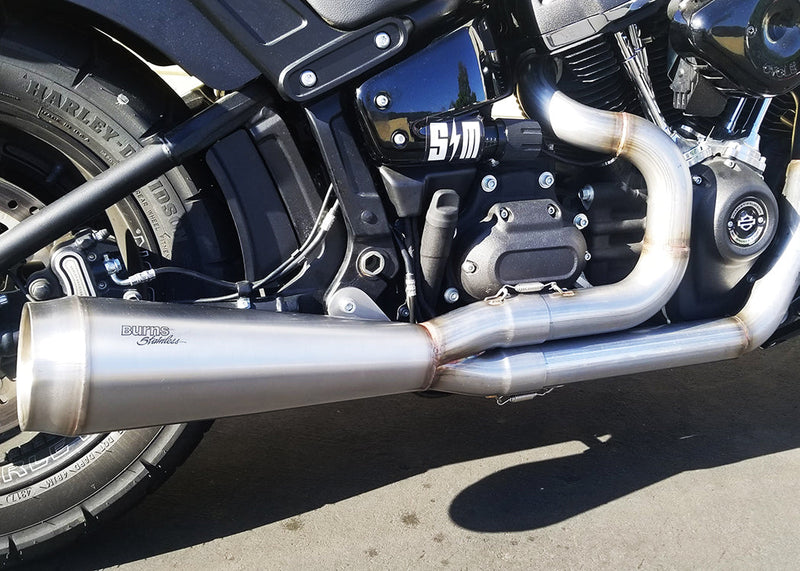 Burns Stainless NhB Exhaust for M8 Softails