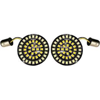 DRAG SPECIALTIES Bullet-Style Dual Front Turn Signal Insert - White - Amber - 1157
