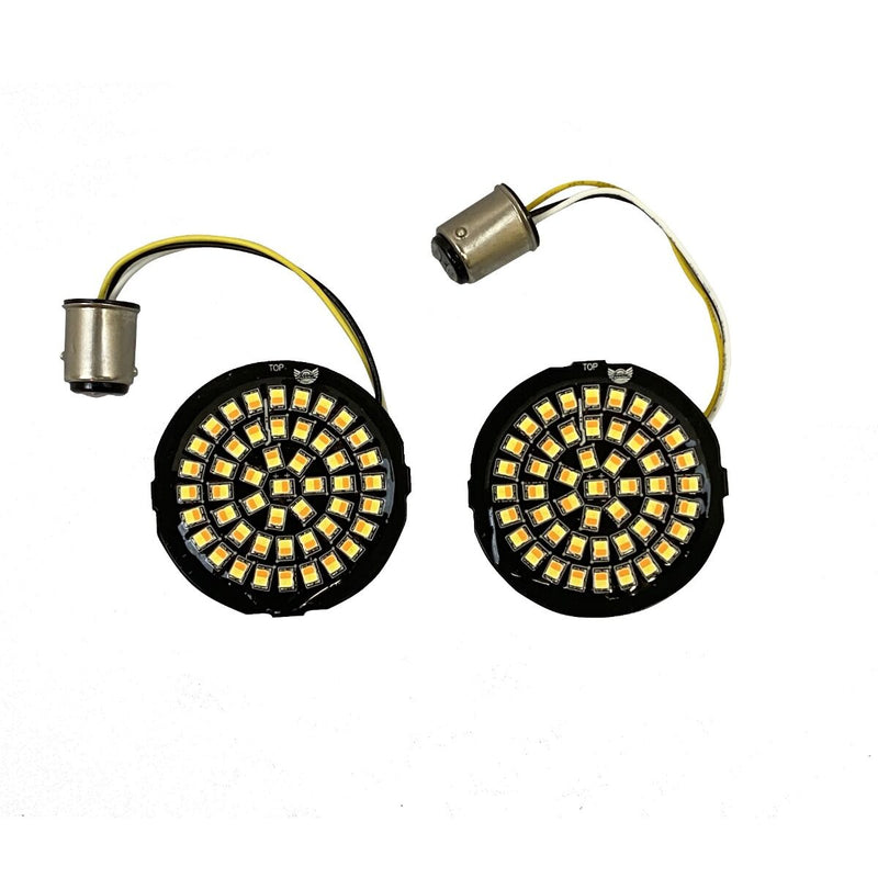 CUSTOM DYNAMICS Genesis 4 Solid Amber/White LED Turn Signal Inserts