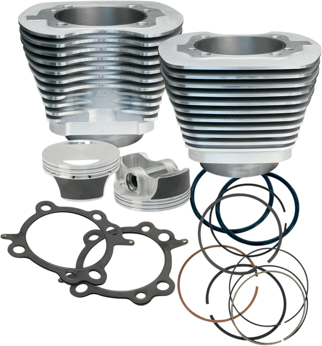 S&S CYCLE 106" Big Bore Cylinder Kit - Twin Cam - Silver