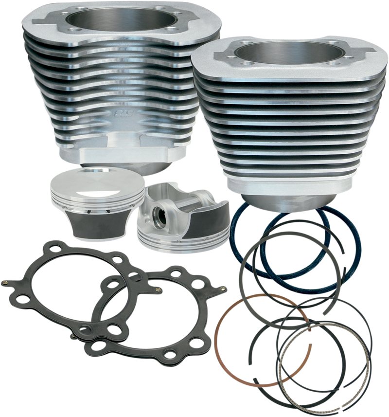 S&S CYCLE 97" Big Bore Cylinder Kit - Twin Cam - Silver