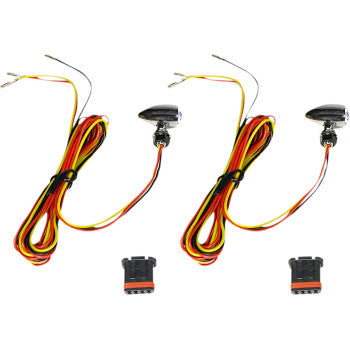CUSTOM DYNAMICS Micro Turn Signals - Dual - Amber/Red - Chrome