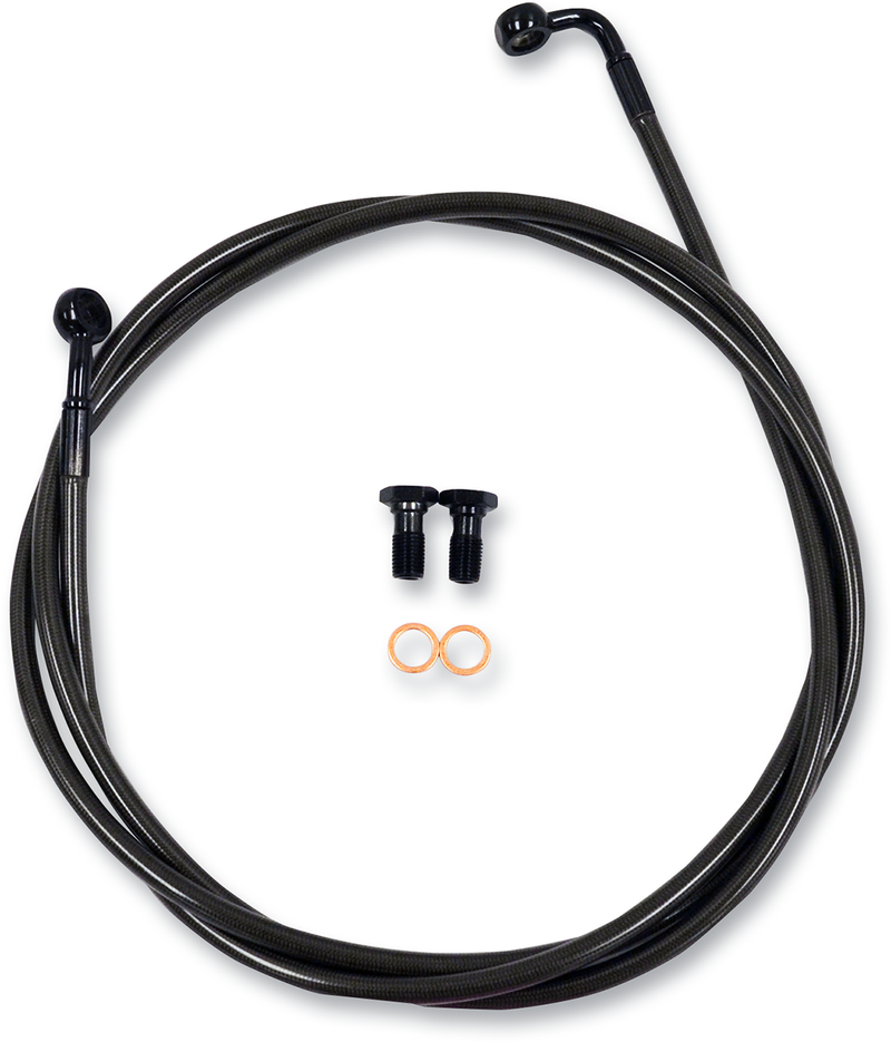 LA CHOPPERS Brake Lines - 12" - 14" Ape Hanger Handlebars - Midnight