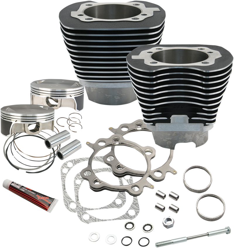 S&S CYCLE 117" Big Bore Cylinder Kit - Twin Cam - Black