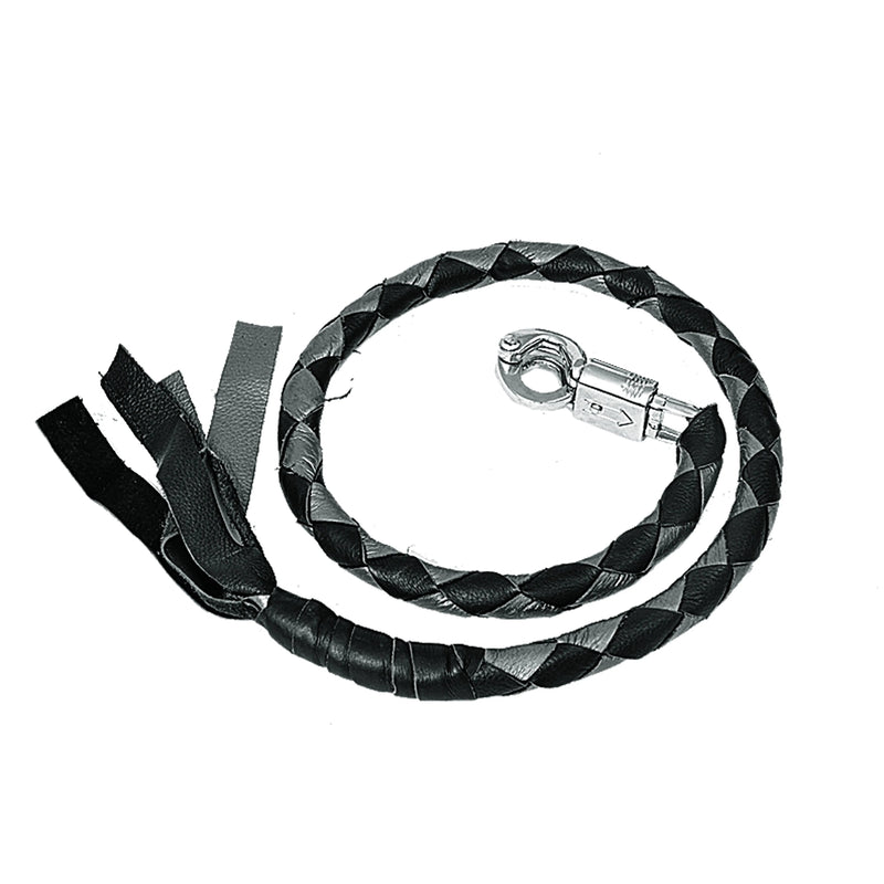 Black & Gray Biker Get Back Whips