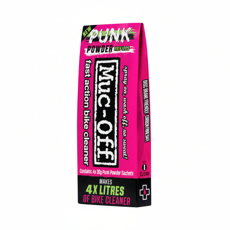 MUC-OFF USA Punk Powder Fast Action Concentrated Bike Cleaner Refill Pack - 4 Pack