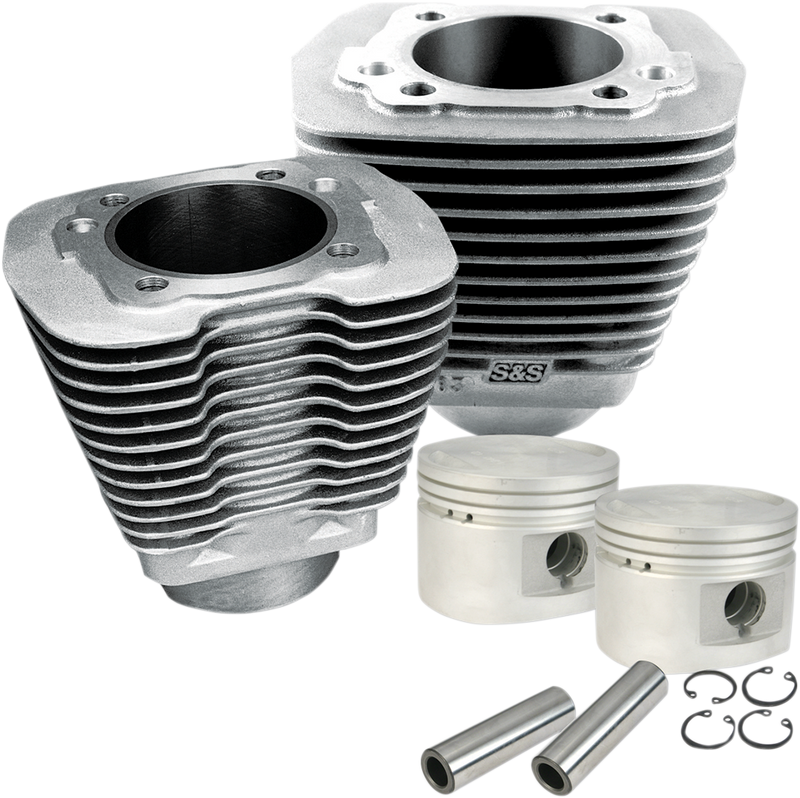 S&S CYCLE Cylinder & Piston Kit - 80" - Evolution Big Twin - Natural