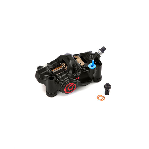 Caliper, Right Side of 220B47320 .484 Cafe, P4 32mm, Billet 2-Piece, 108mm Radial Mount, Black
