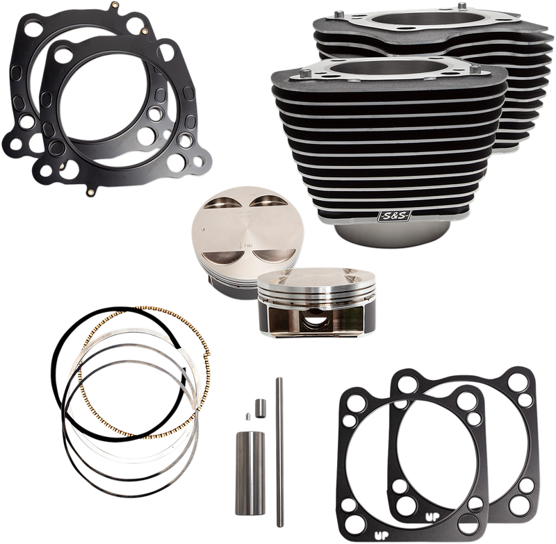 S&S CYCLE 124" Big Bore Cylinder Kit - M8 - Black
