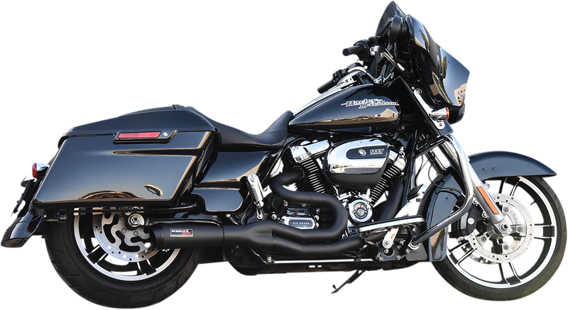 BASSANI XHAUST 2:1 Exhaust - Black - 2007-2016 TOURING MODELS