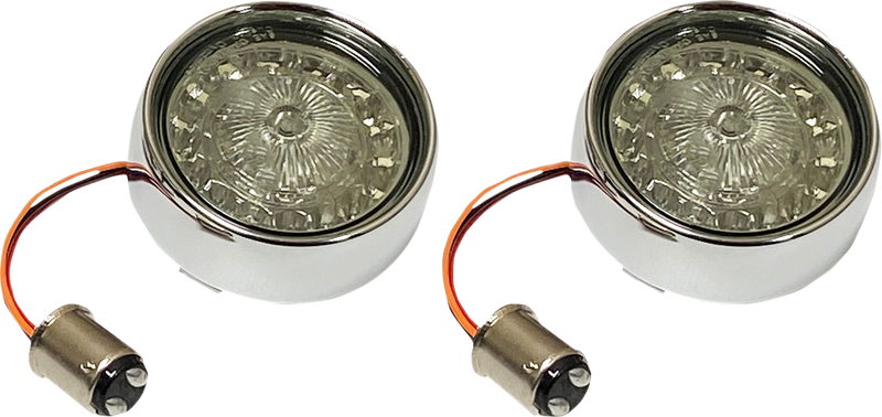 CUSTOM DYNAMICS 1157 Turn Signal Insert - Chrome - Red/Smoke