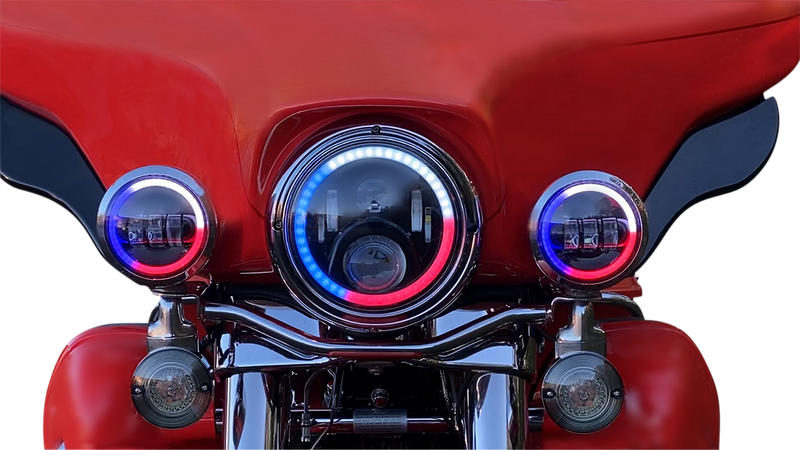 CUSTOM DYNAMICS ProGLow 7" LED Headlamp w/ Harness Adapter