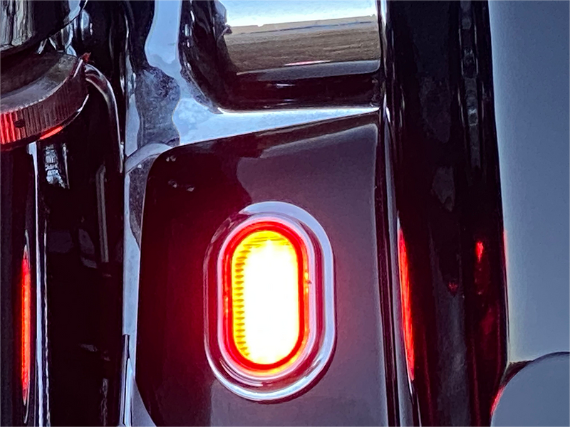 CUSTOM DYNAMICS PLUGZ™ Antenna Grommet Lights - Red Lens - Chrome