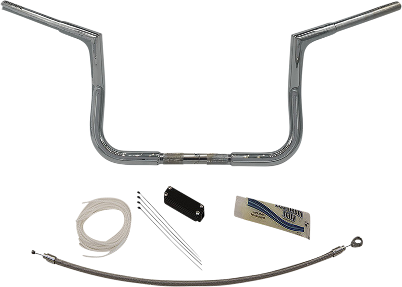 FAT BAGGERS INC. Handlebar Kit - Flat Top - 10" - Chrome 709110
