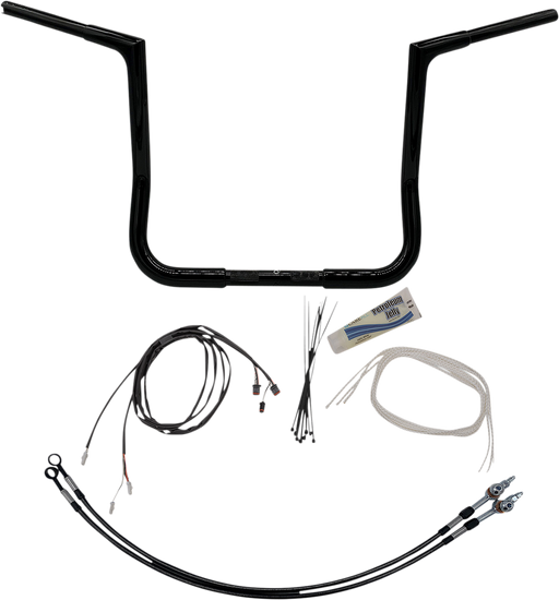 FAT BAGGERS INC. 1-1/4" EZ Install Flat Top Handlebar Kit - 14" - Black 709214-B