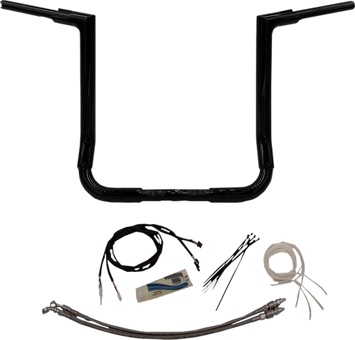 FAT BAGGERS INC. 1-1/2" EZ Install Flat Top Handlebar Kit - 16" - Black 609216-B