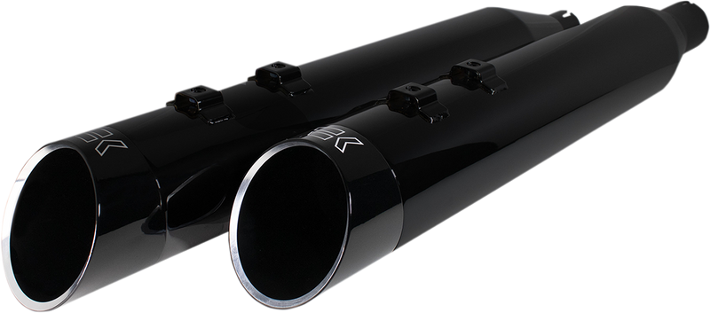 KHROME WERKS 4-1/2" HP-Plus® Slip-On Mufflers - Obsidian Edge 202645