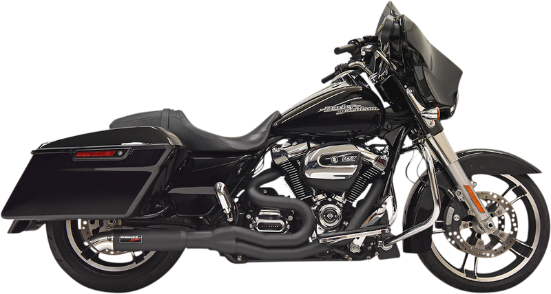 BASSANI XHAUST 2:1 Exhaust - Black - 2017-2021 TOURING MODELS