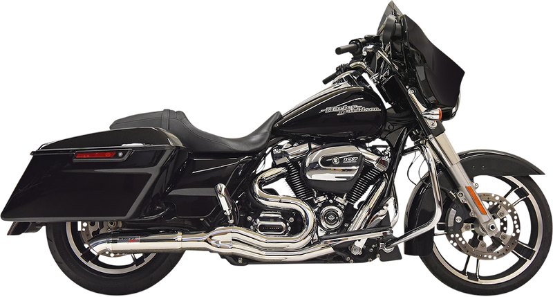 BASSANI XHAUST 2:1 Exhaust - Chrome - 2017-2024 TOURING MODELS