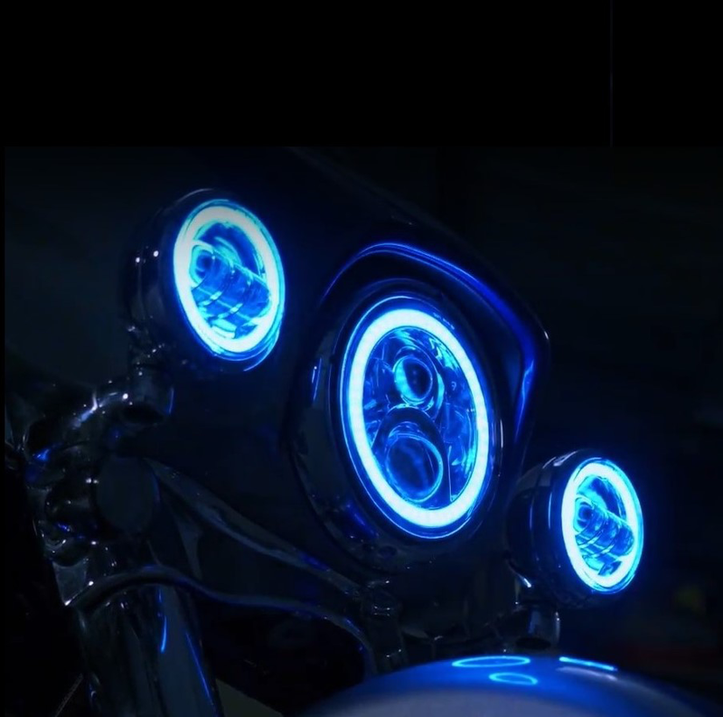 CUSTOM DYNAMICS ProGLow 7" LED Headlamp w/  Mounting Ring
