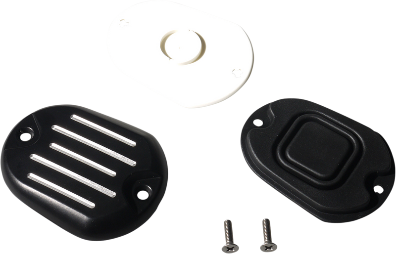 DRAG SPECIALTIES Front Brake Master Cylinder Cover Kit - Black Ball Milled