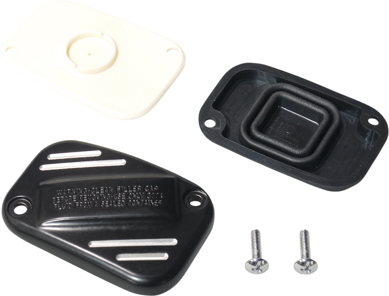 DRAG SPECIALTIES Replacement Front Brake Master Cylinder Cover Kit - Black Ball Milled