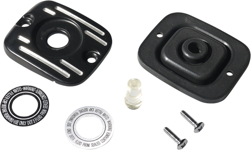DRAG SPECIALTIES Replacement Front Brake Master Cylinder Cover Kit - Black Ball Milled