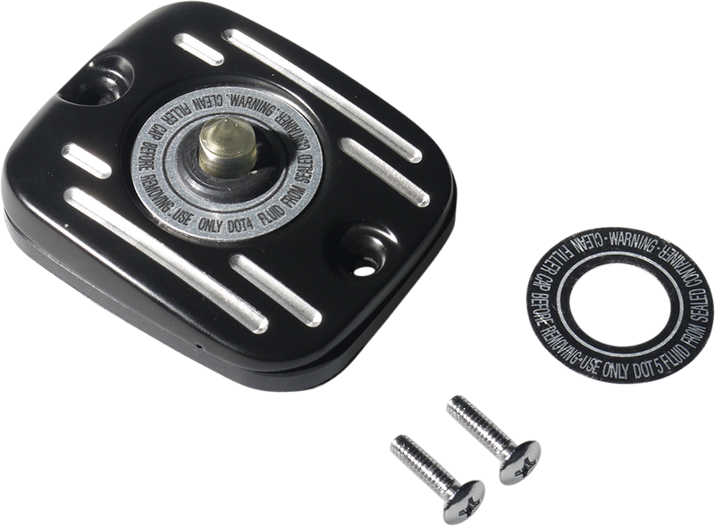 DRAG SPECIALTIES Replacement Front Brake Master Cylinder Cover Kit - Black Ball Milled