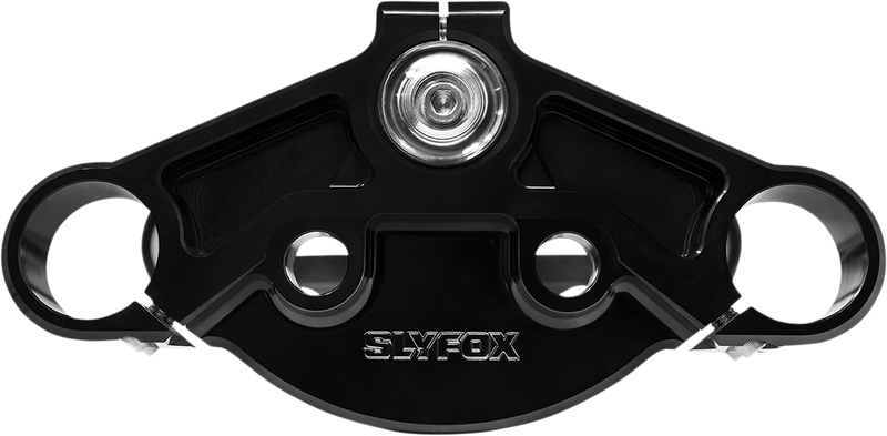SLYFOX Triple Tree - 49 mm - Black Anodized - Upper/Lower - '99-'13 TOURING