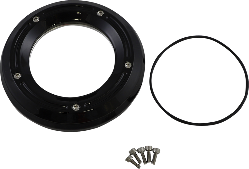 TRASK Assault Derby Cover - Gloss Black - Softail