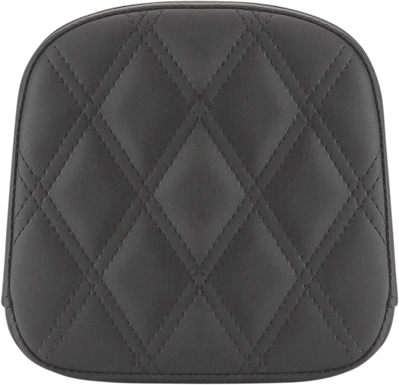 SADDLEMEN Sissy Bar Pad - Lattice Stitched - Black - '99-'23 SOFTAIL & TOURING