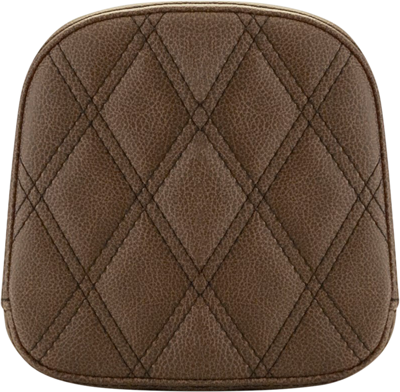 SADDLEMEN Sissy Bar Pad - Lattice Stitched - Brown '99-'23 SOFTAIL & TOURING