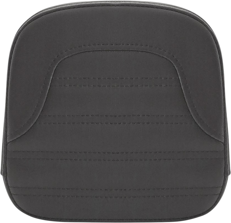 SADDLEMEN Sissy Bar Pad - Roll & Pleat - Black - '99-'23 SOFTAIL & TOURING