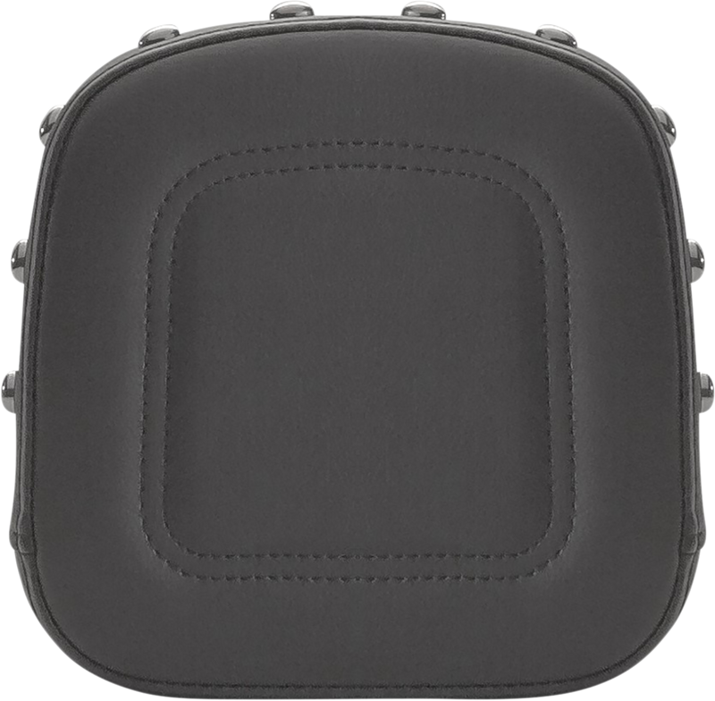 SADDLEMEN Sissy Bar Pad - Contoured - Black - Studded - '99-'23 SOFTAIL & TOURING